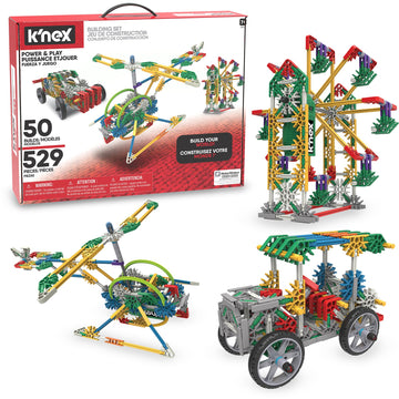 K'NEX Power & Play Motorized Set, 529 Pieces, STEM Building Toy, Multicolor, Ages 7+