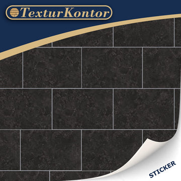 3 Sheets Self Adhesive Floor Tiles For Dollhouse 1:12 Scale (Black Tilea Rectangular)