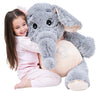 IKASA Giant Elephant Plush Toy - Soft Gray Stuffed Animal, 39 inches, Model 6636529