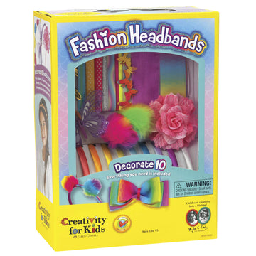 Creativity for Kids Fashion Headband Making Kit - 10 DIY Headbands, Multicolor, Arts and Craft Kit for Ages 5-7, Model 1819000