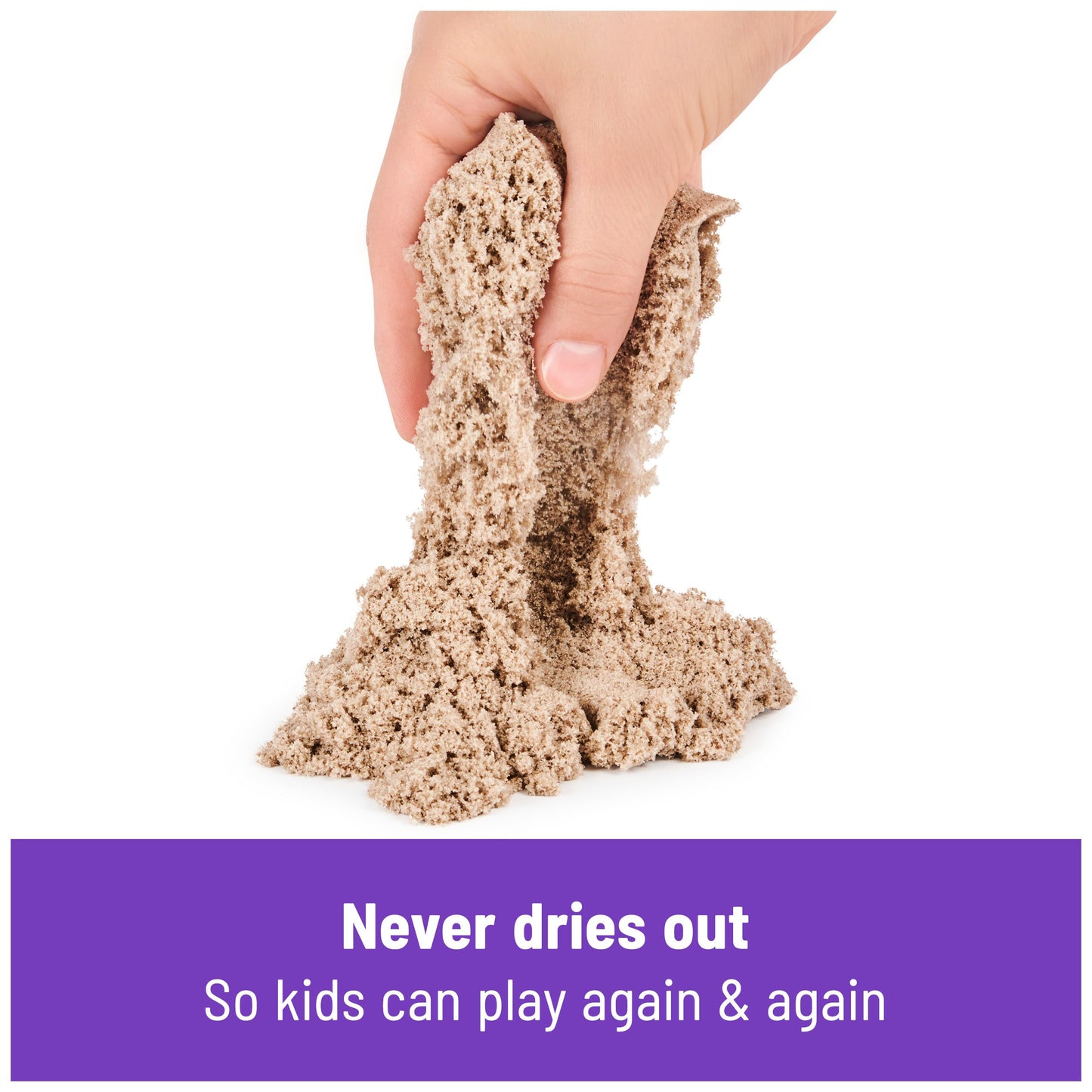 Kinetic Sand Folding Sand Box with 2lbs Play Sand, 7 Molds & Tools, One Size, Sensory Toy for Kids 3+