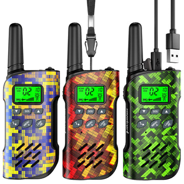 Inspireyes Walkie Talkies For Kids Rechargeable, 48 Hours Working Time 2 Way Radio Long Range, Outdoor Camping Games Toy Birthda