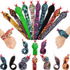 Chivao 10 Pieces Assorted Slap Bracelet Snake Snap Bracelet Sequin Animal Slap Bracelets Cool Halloween Snap Bracelets for Easte