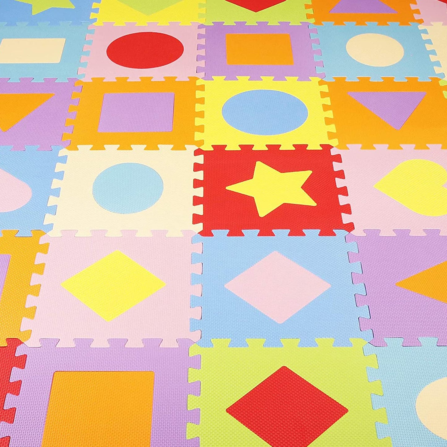 Balancefrom Kid'S Puzzle Exercise Play Mat With Eva Foam Interlocking Tiles