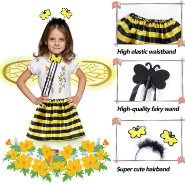 Seawhisper Princess Girls Dress Up Trunk Clothes For Kids Toddler Pretend Play Fairy Ladybug Bee Butterfly Costume Accessories 3
