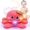Joyyikinddy Musical Octopus Baby Toy - Crawling & Rotating Octopus Toy With Recording, Light-Up Voice Control, Clap Hands Awake