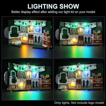 DALDED LED Lighting Kit for Lego Harry Potter Slytherin House Banner Building Set, LED Light Compatible with Lego 76410 Building