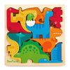 Dinosaur Puzzles for Kids Ages 3-5 - 3D Wooden Jigsaw Puzzle for Toddlers & Kids, 9 x 9 Tray, Bright Colorful Shape Sorting