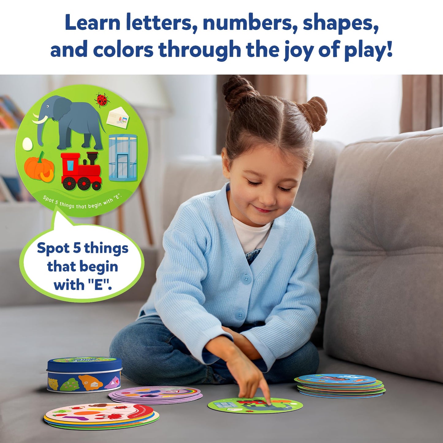 Skillmatics Card Game For Toddlers - Spot & Learn Letters, Numbers, Shapes & Colors, Preschool Learning, Travel Toys, Gifts For Kids Ages 2, 3, 4, 5