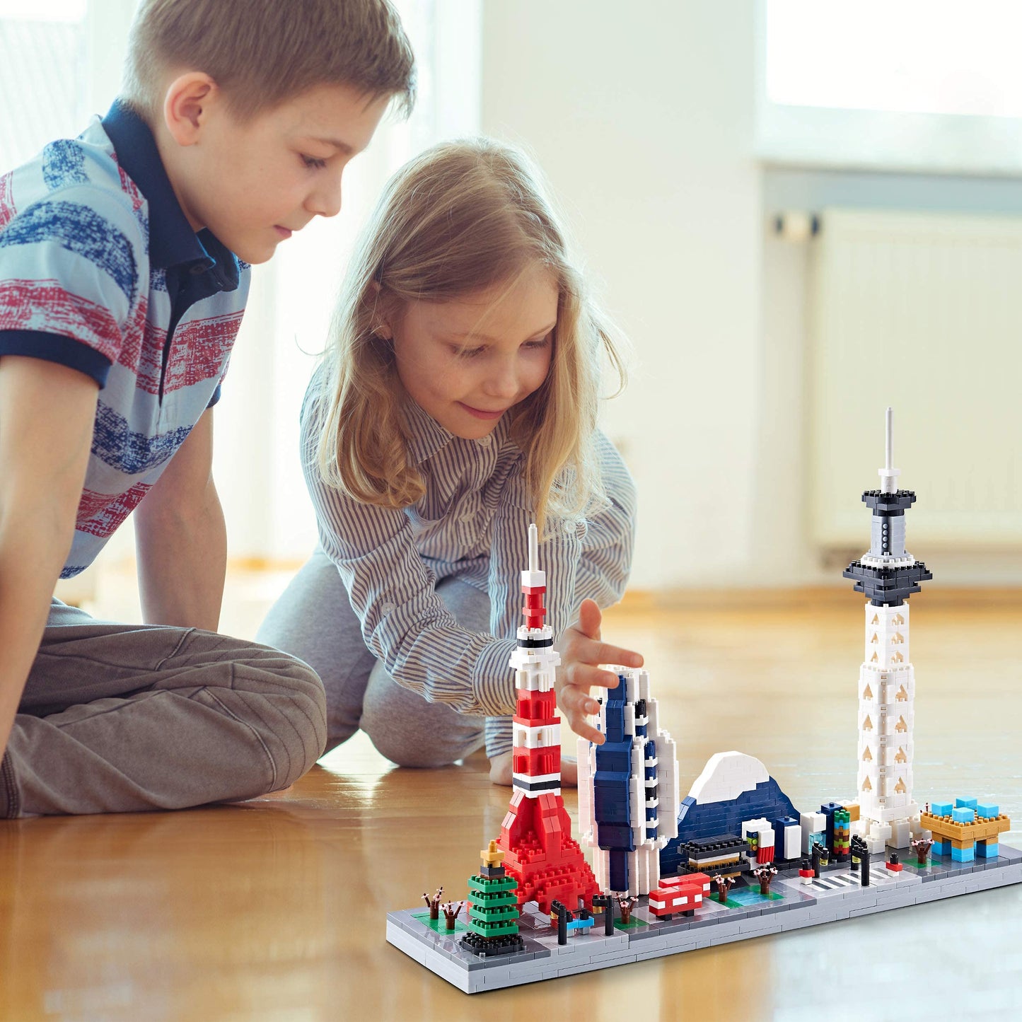 DOLBLOCK Micro Building Set - Tokyo Skylines Architecture Kit, 1880 Pieces, ABS Material, Japan Tokyo Skyline Design, Model 8006