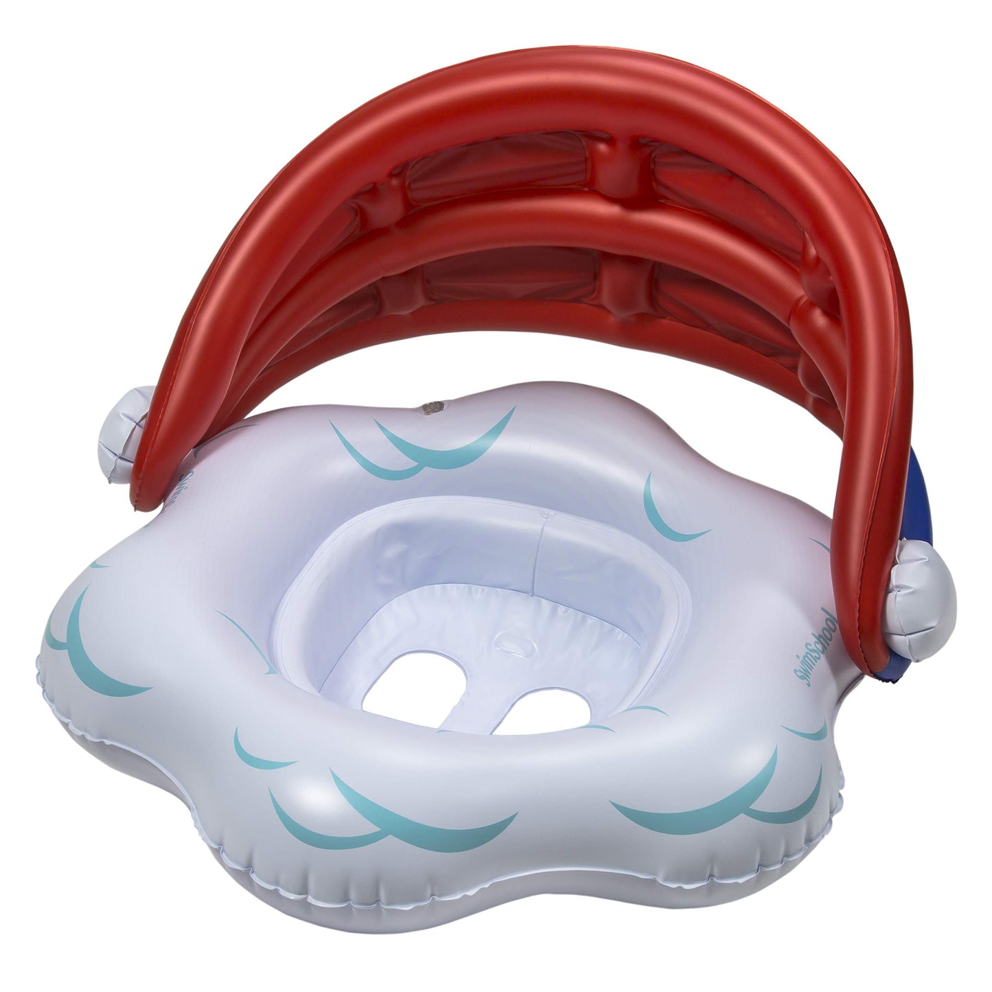 Swimschool Rainbow Babys First Pool Float - 6-18 Months - Novelty Baby Boat With Adjustable Seat - Rainbow