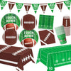 Football Party Decorations Football Party Supplies Including Paper Plates, Napkins, Tablecloth, Banner For Football Birthday Par