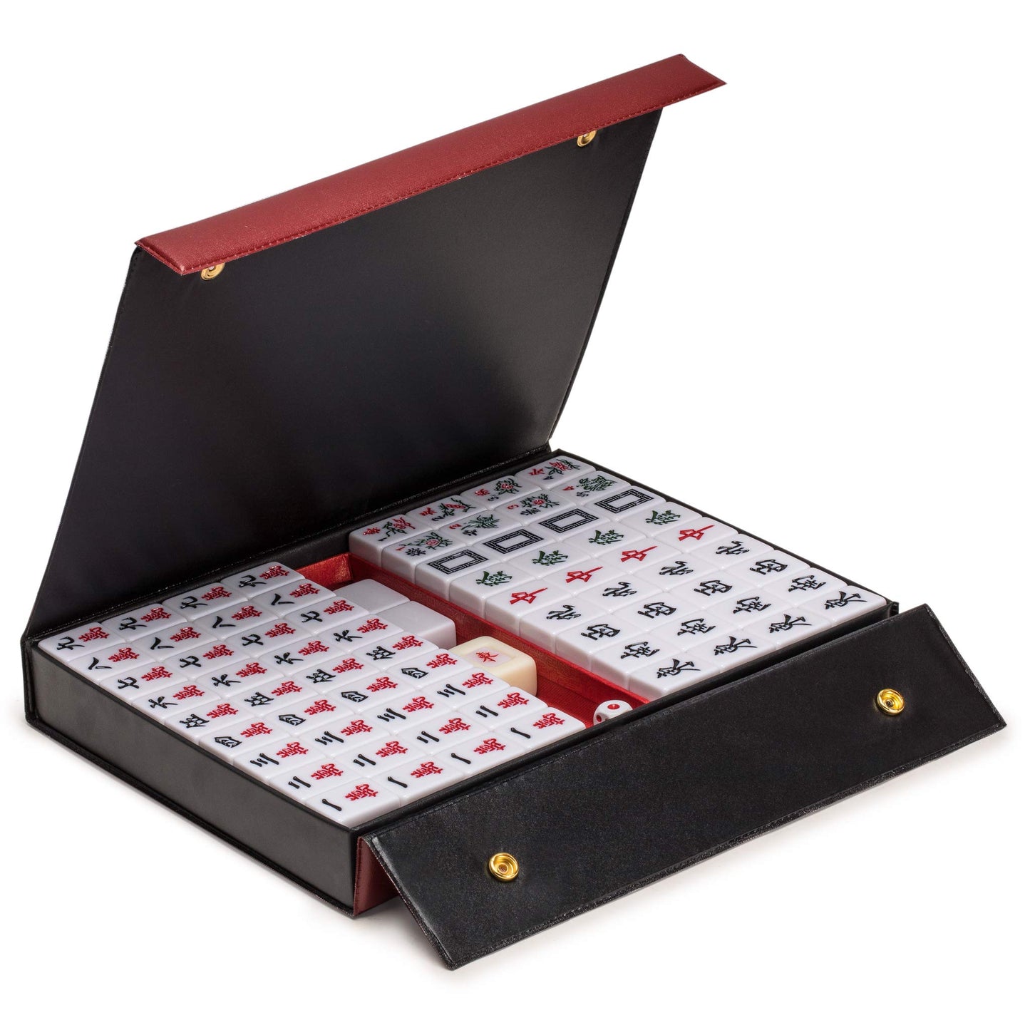 Yellow Mountain Imports Mahjong Game Set, Double Happiness, Green, 146 Tiles, Melamine, 1.3 x 1 x 0.7 inches, Model FX-CM004-A