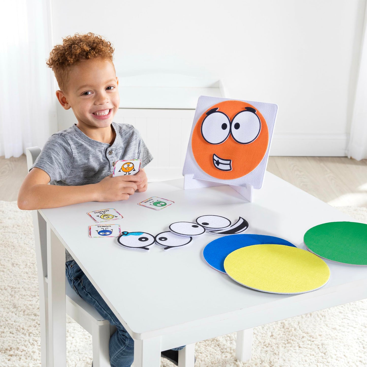 Tomy A Little Spot Mix And Match Kids' Craft Kit - Social Emotional Learning Activities - Sensory Play With Soft Felt Emotion Spots, Double-Sided Cards, And Easel - Based On The Books By Diane Alber