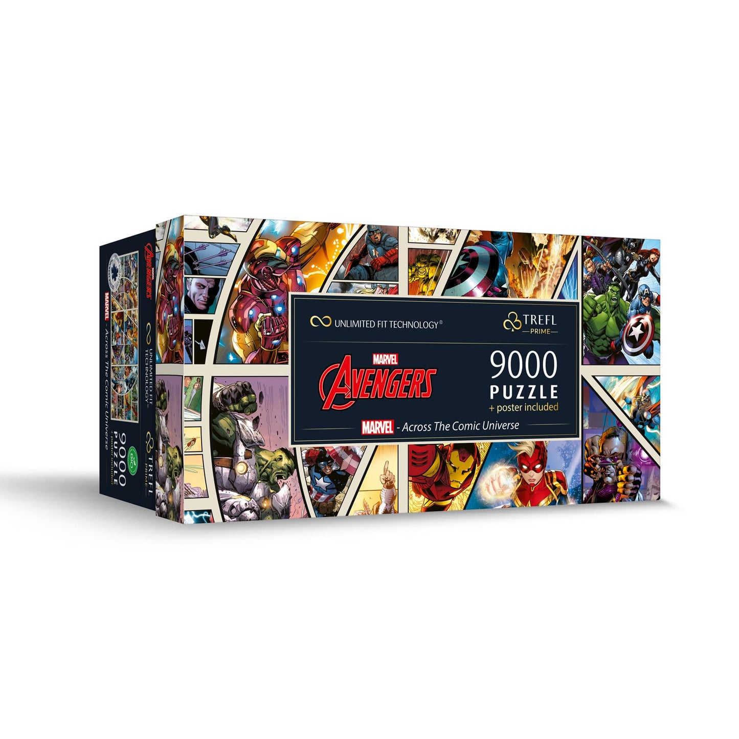 Trefl Across The Comic Universe - Marvel 9000 Jigsaw Puzzle Prime 78x37 Large Jigsaw, Thick Cardboard, Creative Fun for Adults a