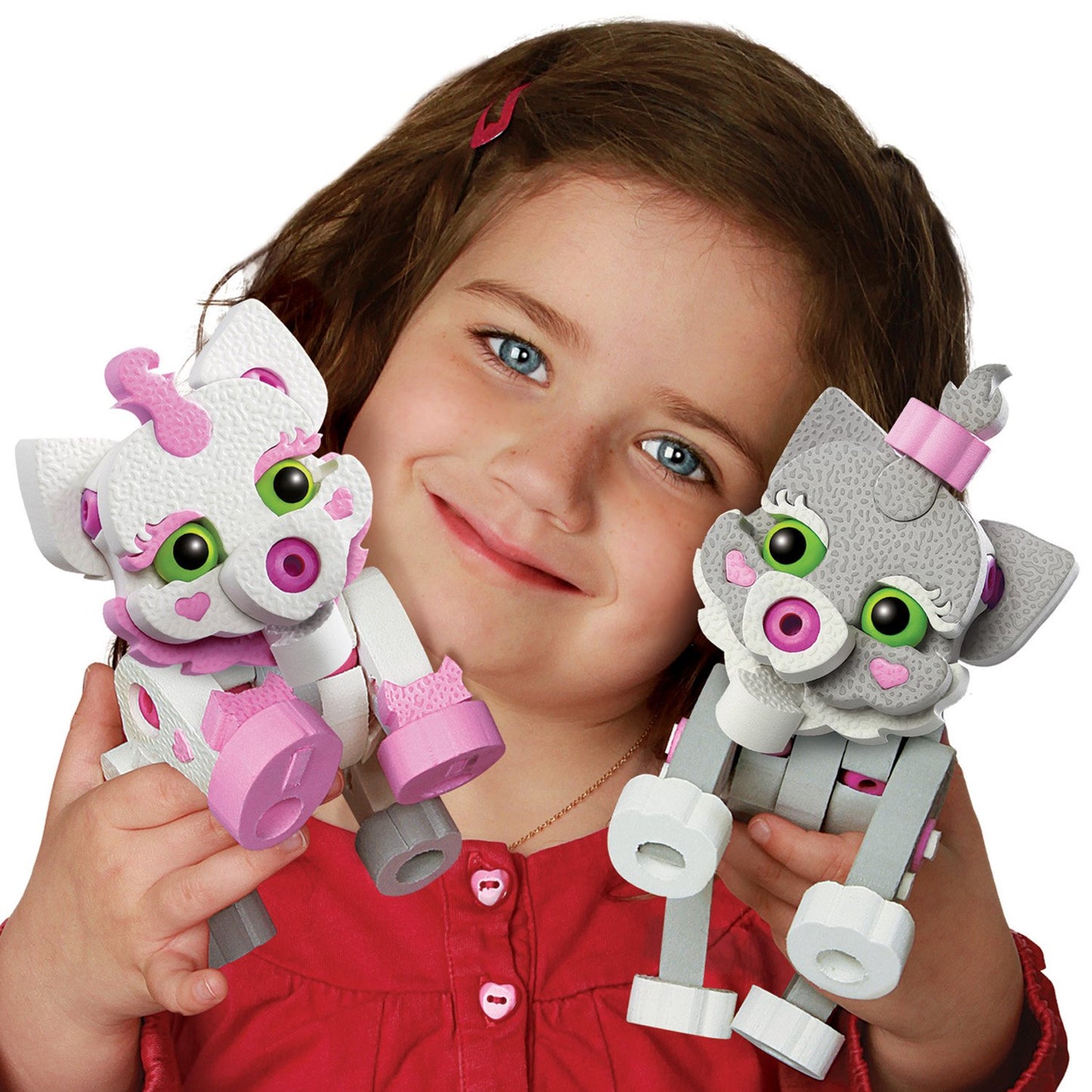 Bloco Toys Cat & Kitten | Stem Toy | Diy Building Construction Set (180 Pieces)