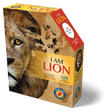 Madd Capp Puzzles - I Am Lion - 550 Pieces - Animal Shaped Jigsaw Puzzle