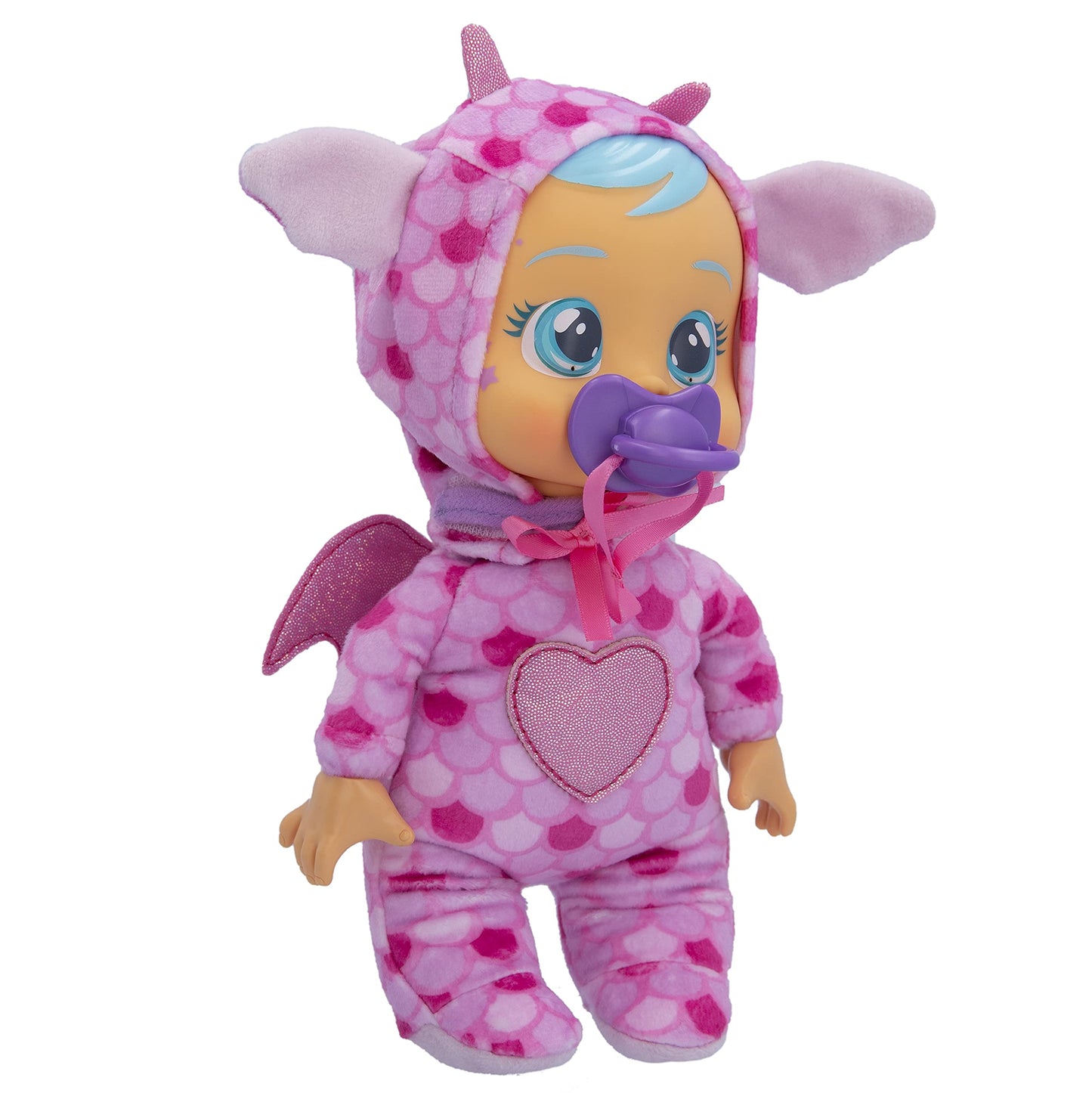 Cry Babies Tiny Cuddles Bruny - 9 Inch Baby Doll, Cries Real Tears, Pink And Blue