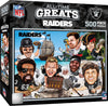 MasterPieces 500 Piece Sports Jigsaw Puzzle for Adults - NFL Las Vegas Raiders All-Time Greats - 15x21