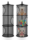 2Pcs Stuffed Animal Storage Foldable Stuffed Animal Net Or Hammock Organizer, 5 Compartments Hanging Mesh Toy Storage Hammock Fo