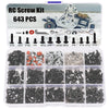 RC Screw Kit 643 PCS RC Car Parts Hardware Fasteners Assortment for Traxxas Axial Redcat HPI Arrma Losi 1/8 1/10 1/12 1/16 Scale