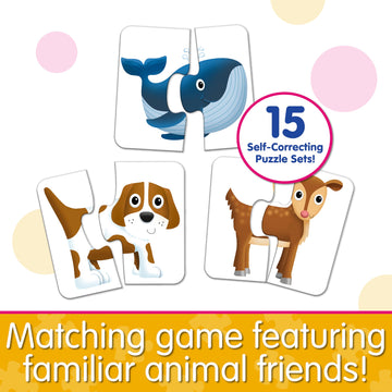 The Learning Journey: My First Match It! - Head And Tails - 15 Self-Correcting Animal Memory Matching Puzzles Games - Educational Activities For Learning - Preschoolers Age 2-5 - Award Winning Toys