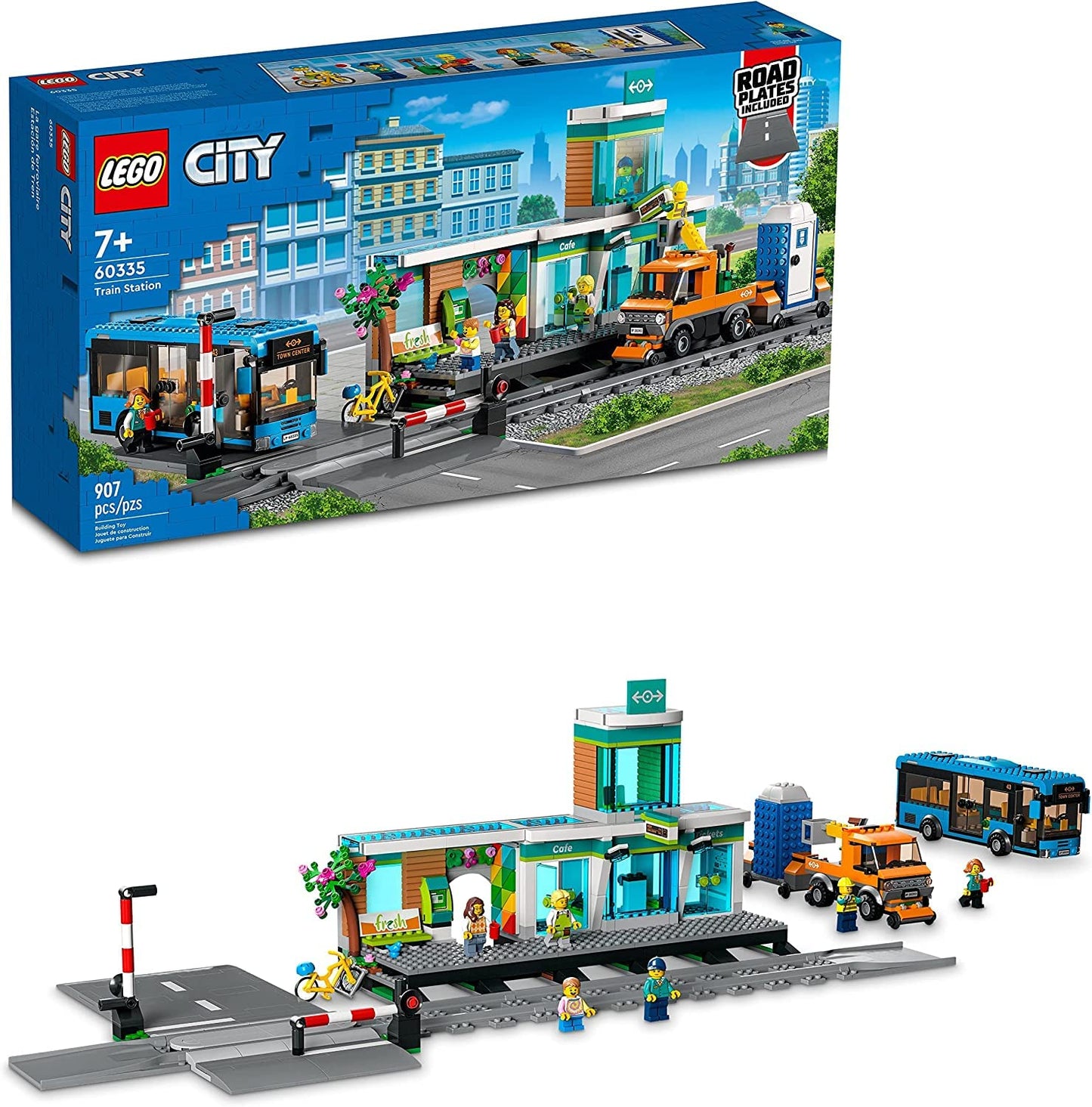 Lego City Train Station Set 60335 With Bus, Rail Truck, And Tracks, Compatible With City Sets. Pretend Play Train Set For Kids Who Love Pretend Play