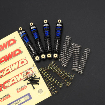 RCAWD 47MM SCX24 Shocks Oil Type & Body Cilps for Axial 1/24 SCX24 AX24 Front Rear Shock Series Upgrades Parts Blue