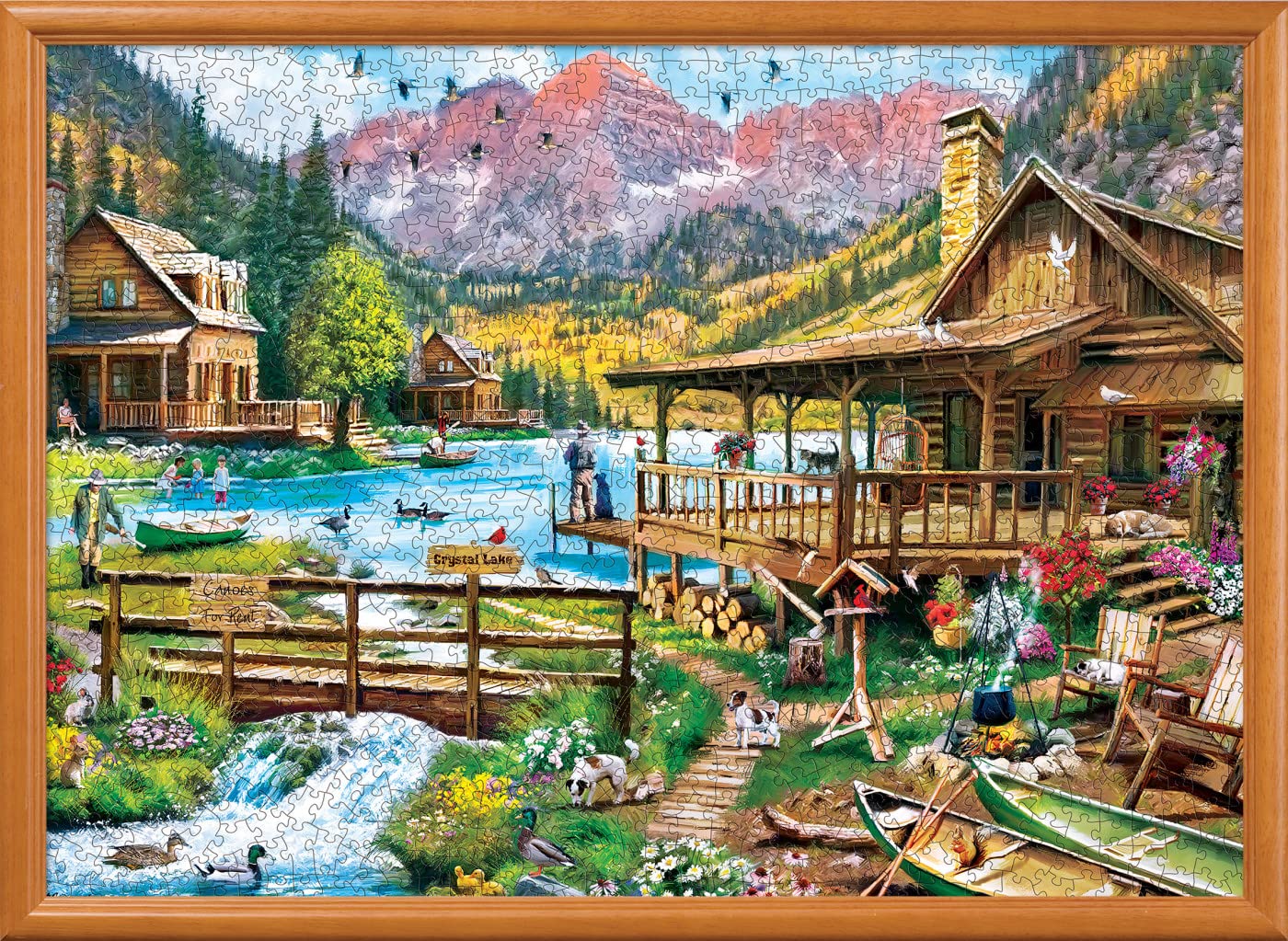 Masterpieces 1000 Piece Jigsaw Puzzle For Adults, Family, Or Youth - Canoes For Rent - 19.25''X26.75''