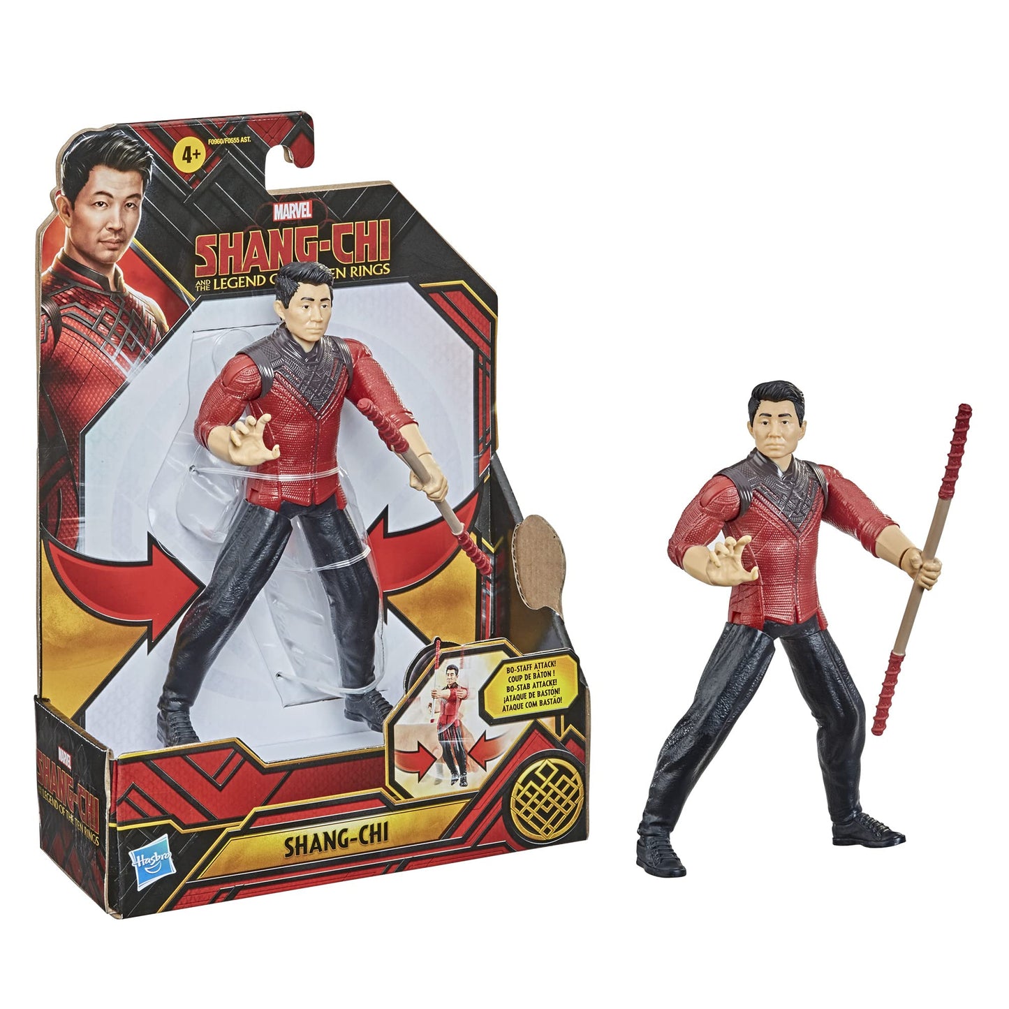 Marvel Hasbro Shang-Chi And The Legend Of The Ten Rings Shang-Chi 6-Inch Action Figure Toy With Bo Staff Attack Feature! For Kids Ages 4 And Up