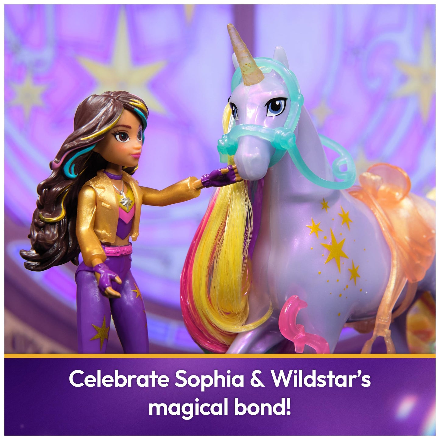 Unicorn Academy, Sophia & Wildstar Power Of Friendship Set, Translucent Saddle & 2 Power Accessories, Dolls & Unicorn Toys For G
