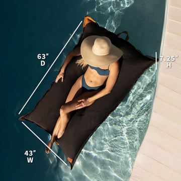 Big Joe Lux Lagoon Lounger Pool Float - Twilight Sunbrella Fabric, Durable UV Protected Polyester, Model 23732207