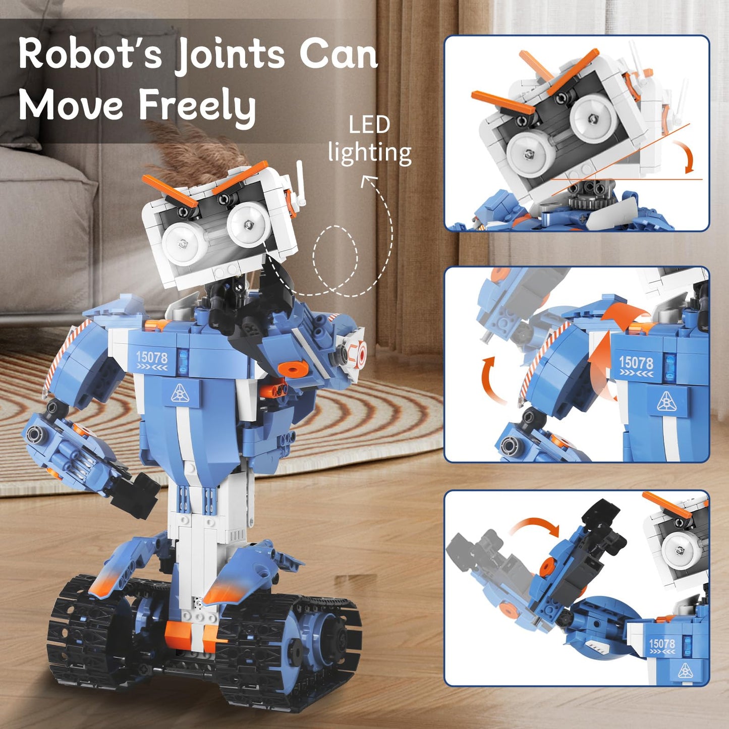 YESHIN Robot Building STEM Toys, 5 in 1 STEM Projects for Kids Ages 8-12, Remote & APP Control Educational Coding Kit, DIY Recha