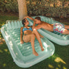 Float Joy Tanning Pool Inflatable Pool Floats mature-themed Tanning Bed Pool Lounger Blow Up Pool Floaties for Floating Sunbathing Suntan Tub