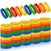 Civaner 60 Pieces Silicone Building Block Bracelets Rubber Bracelets Wristbands Colorful Birthday Party Favors for Goodie Bag Fi