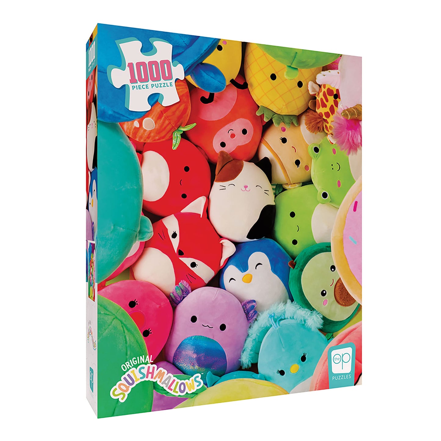 Squishmallows “Share My Squad” 1000 Piece Jigsaw Puzzle | Collectible Puzzle Artwork Featuring Cam The Cat, Puff The Penguin And More | Officially-Licensed Squishmallows Puzzle & Merchandise