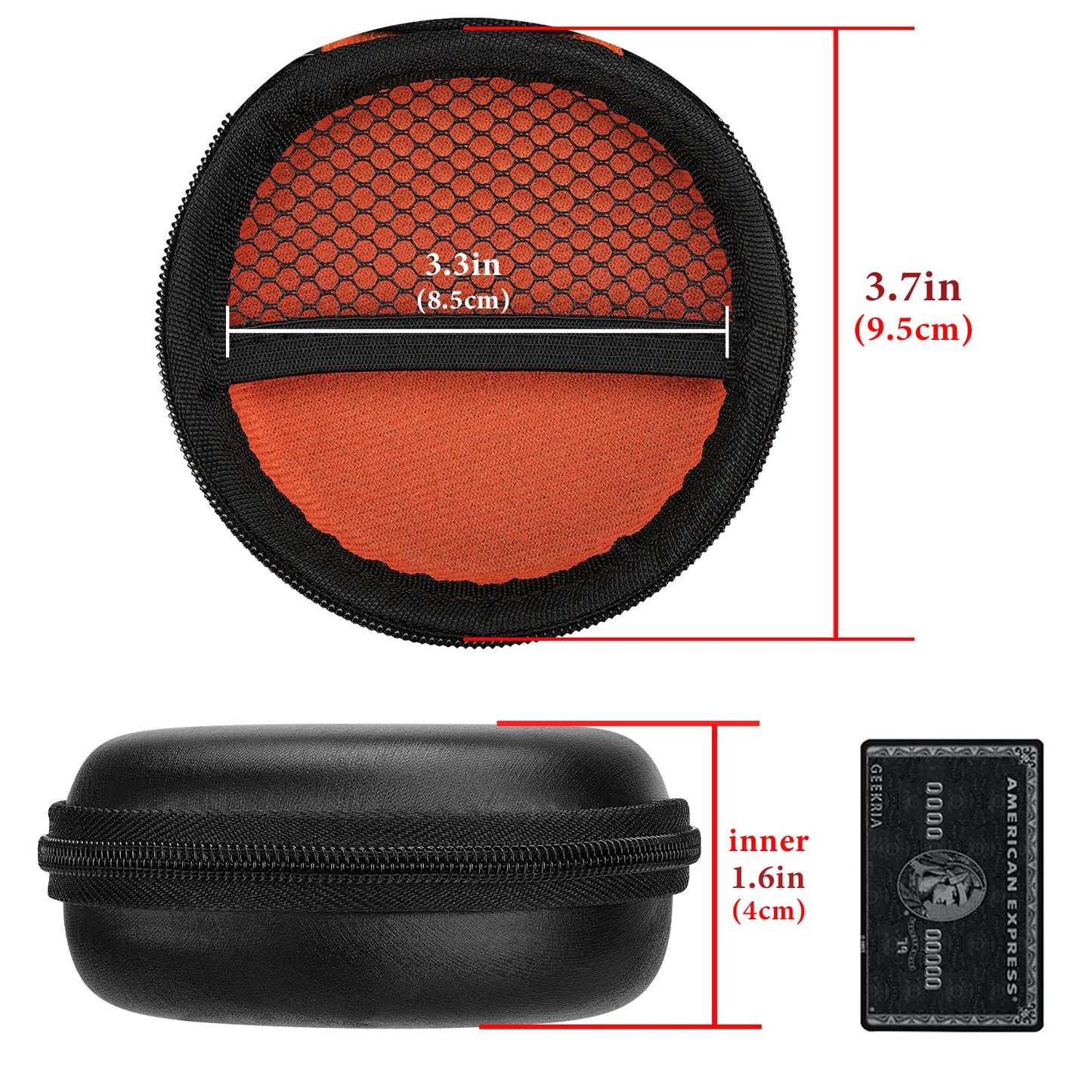 Geekria Fidget Spinner Case, Hard Shell Protective Carrying Case, Holds 2 Finger Spinner Toys, Fits Triangle, Circle And Other S