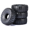 DJCRAWLER Super Soft 1.0 Pin Tires, 72x27mm Sticky Rubber Crawler Tyres for TRX4M, Axial SCX24, Black, Includes Double Layer