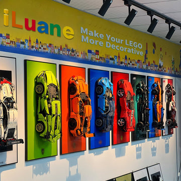 iLuane Display Wallboard for Lego Technic Ferrari Daytona SP3 42143 Race Car Model Building Kit mature-themed Collectibles Wall Mount Home or Office D?cor (No Car Included)