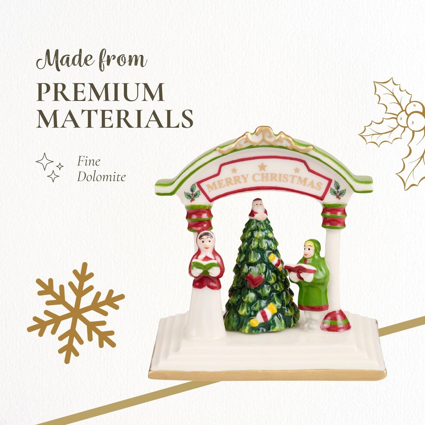 Spode Christmas Tree Miniature Ceramic Village Decoration, 3.25" Multicolored Holiday Decor - Model 1761599