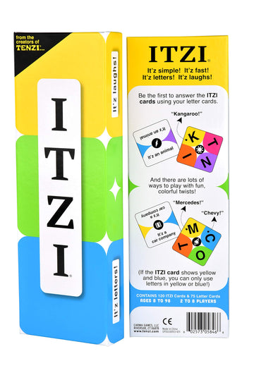 TENZI ITZI Card Game - Fun Word Matching for 2-8 Players, Ages 8+, Multicolor Cardstock