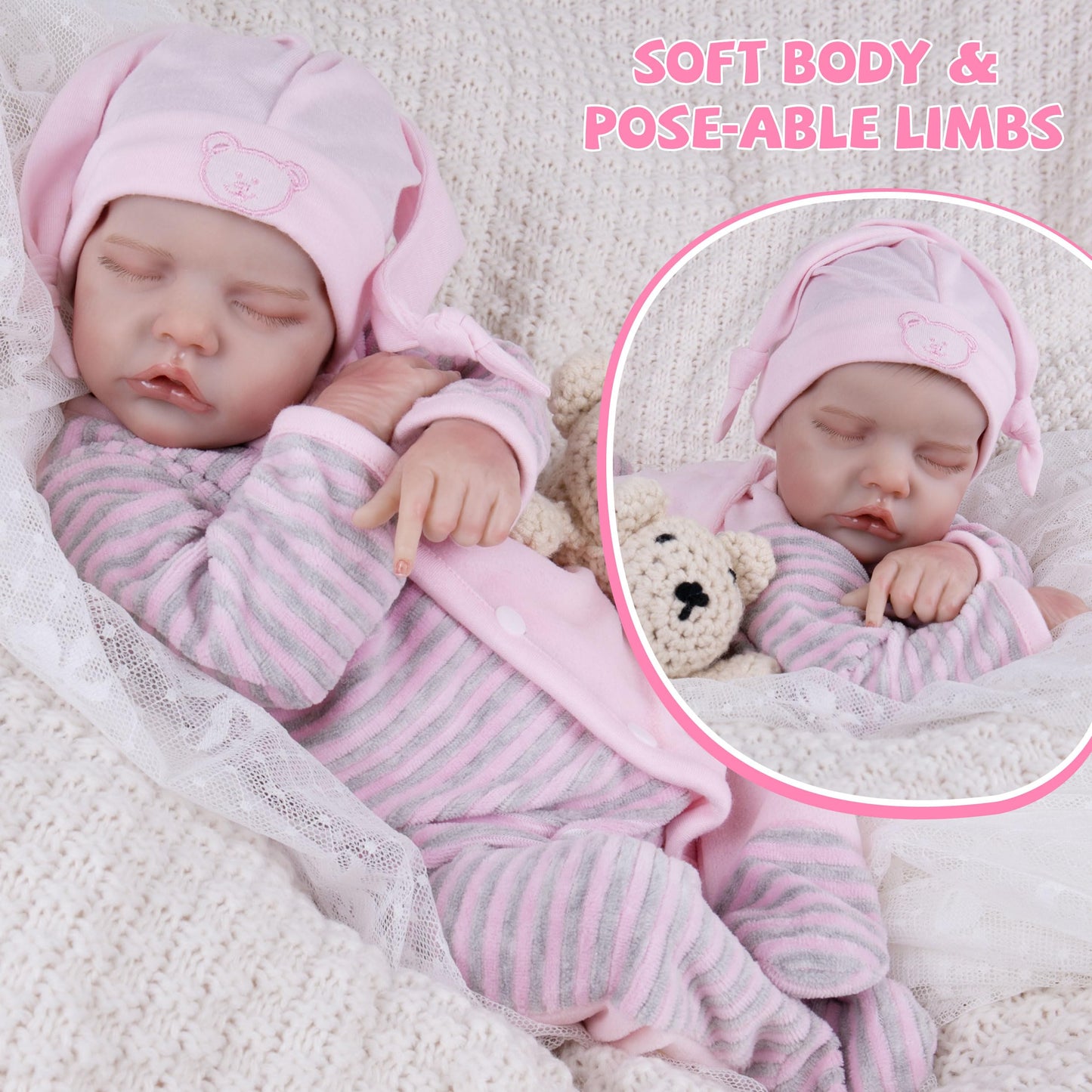 Milidool Reborn Baby Dolls - 17 Inch Soft Vinyl Realistic-Adorable Baby Doll Real Life Lifelike Baby Dolls With Complete Accessories Perfect For Cuddling, Playtime, And Gift Giving