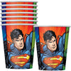 Unique Disposable Paper Cups - 9 Oz, Justice League, 8 Pcs