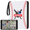 Baseball Trading Card Binder 9 Pocket enhanced Zip Trading Card Binder Waterproof 720 Double Sided Pocket PU Collection Binder Card Album for YuGiOh MTG TCG Game Cards & Sports Cards (white 5)