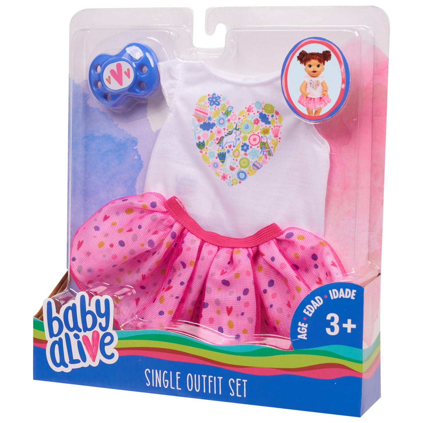 Baby Alive Single Outfit Set And Accessories, White Tee Pink Tutu, Fits Most 12' - 14' Dolls, Kids Toys For Ages 3 Up By Just Play