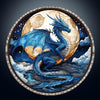 Wooden Dragon Puzzles - Unique Shaped Wooden Jigsaw Puzzles for Adults - 3D Moonlit Blue Dragon Wooden Puzzles - Animal Wooden P