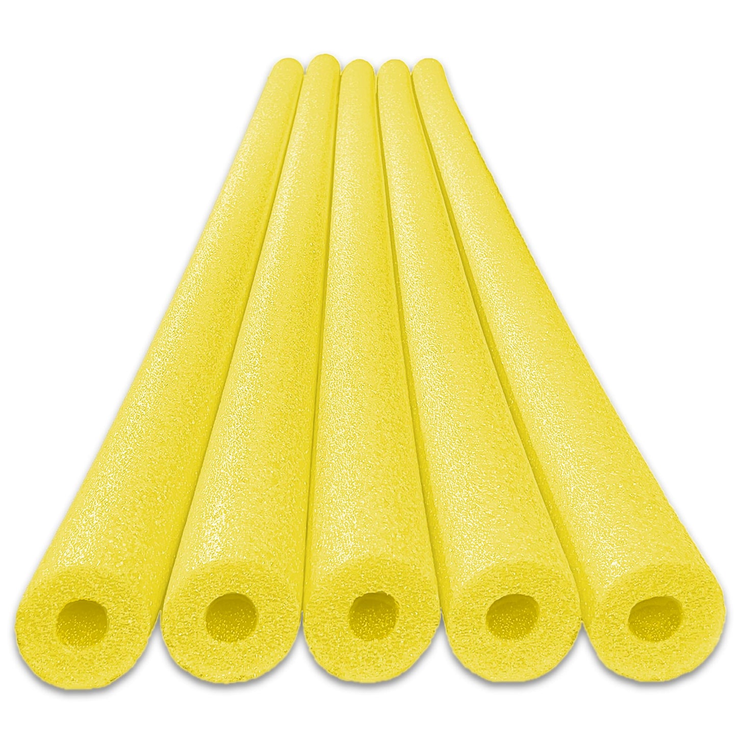 Oodles Of Noodles Deluxe Foam Pool Swim Noodles - 5 Pack Yellow