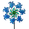 Coozzyhour 39'' Sea Turtle Wind Spinners Metal Garden Stake-Outdoor Ocean Theme Wind Spinners - Metal Stake Yard Spinners-Wind S