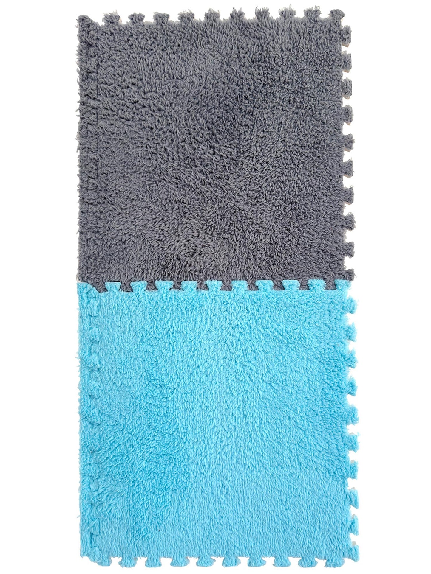 16 Pcs Eva Foam Square Interlocking Plush Carpet Tiles - 12''X12'', 16Sq,Ft Children Exercise Crawling Play Mat Protective Floor