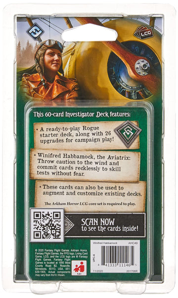Fantasy Flight Games Arkham Horror The Card Game Winifred Habbamook Starter Deck - Unleash A Reckless Survivor'S Power! Cooperat